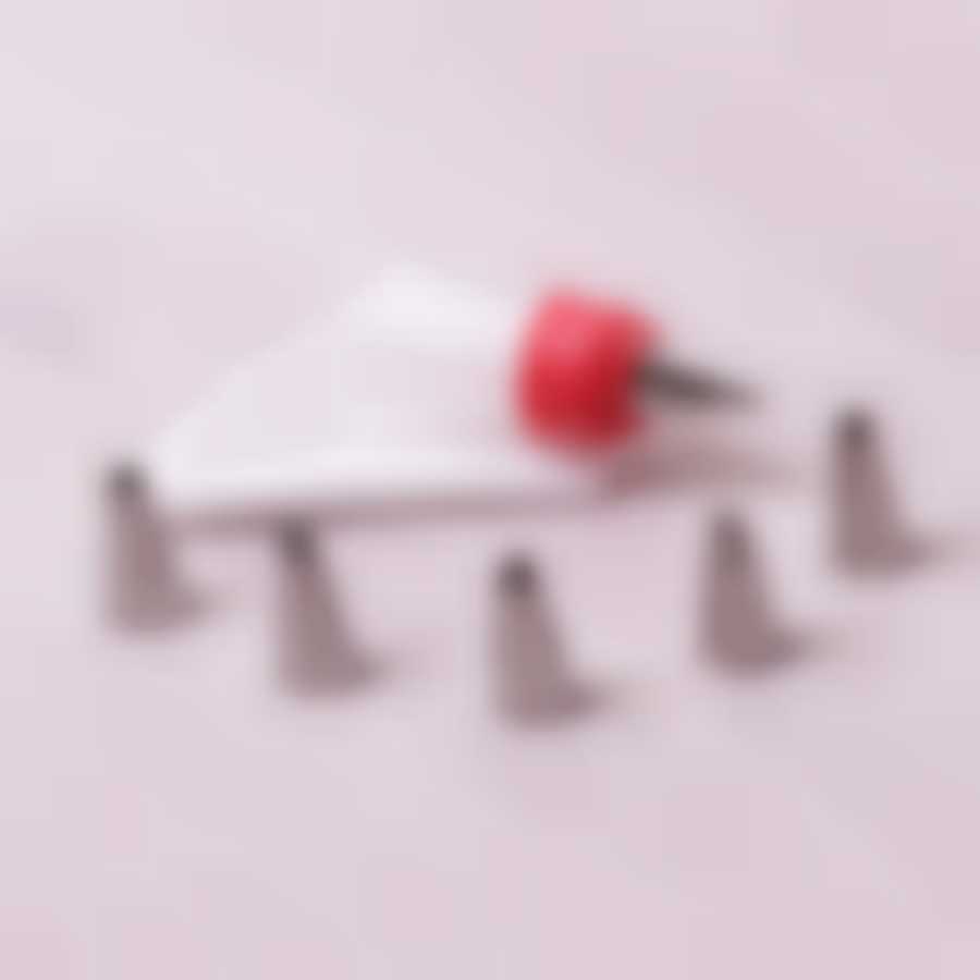 Кондитерский мешок с переходником и 6 стальными насадками