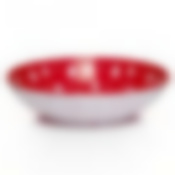 Тарелка Горошек 210 мм (бело-красный) глубокая