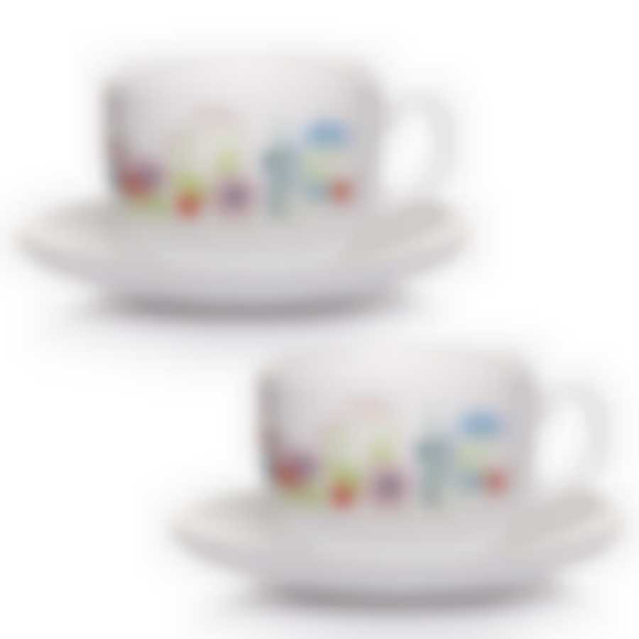 Чайный набор на 2 персоны Luminarc Roze Pompon, 220 мл