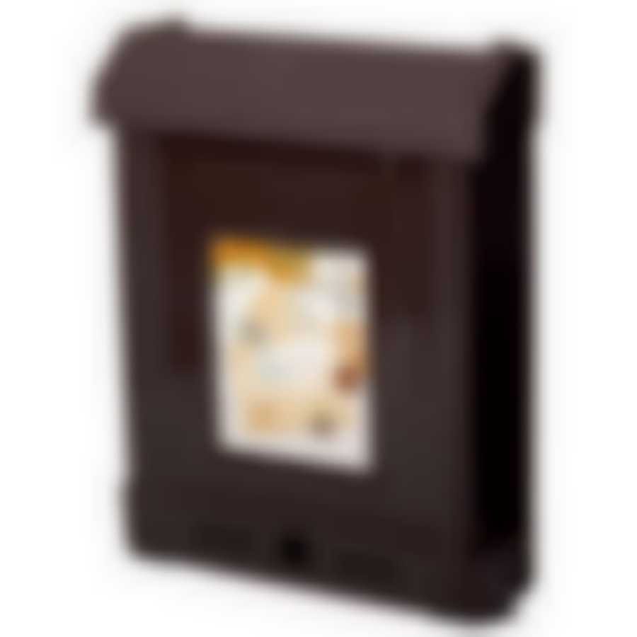 Ящик почтовый с замком коричневый