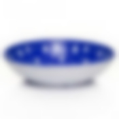 Тарелка глубокая Горошек 210 мм (бело-синий)