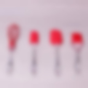 Набор силиконовых принадлежностей 4 предмета Kamille (кисточка, венчик, 2 лопатки; красный)