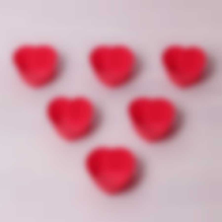 Набор силиконовых формочек 6шт Kamille Ø6.5*3см "сердечки"