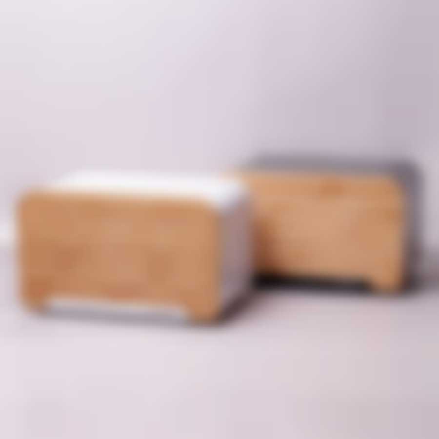 Хлебница Kamille, 35*20*21.5см (черный, белый)