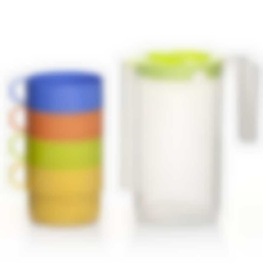 Набор Турист (кувшин + 4 кружки) (цвет в ассортименте)