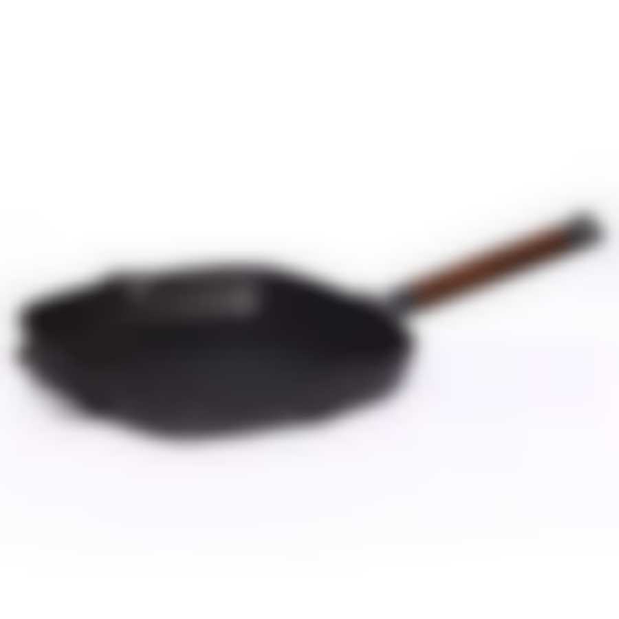 Сковорода-гриль без пресса чугунная 240х240 со съемной ручкой