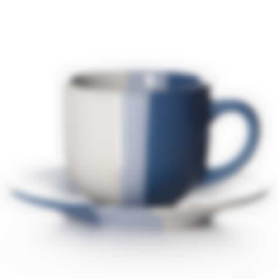 Чайная пара сине-голубая, объем чашки 220 мл