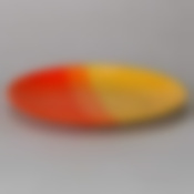 Тарелка желто-оранжевая, диаметр 25,5 см, высота 2,6 см