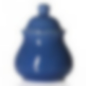 Сахарница синяя, диаметр 6,9 см, высота 8,2 см