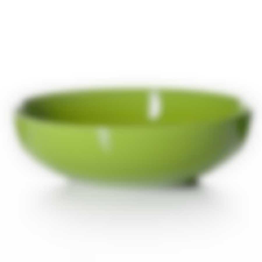 Тарелка зеленая, диаметр 17,8 см, высота 5,4 см