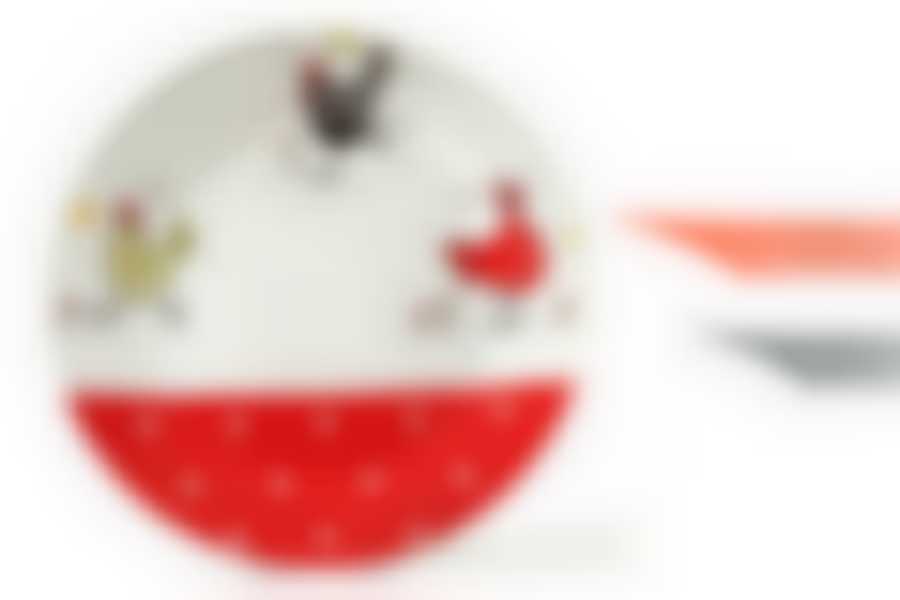 Тарелка круг плоская 9"-230 мм "Курочки"