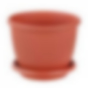 Горшок цветочный Афина 5,5 л с поддоном (коричневый)