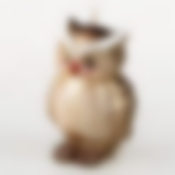 Свеча декоративная House & Holder "Сова", цвет: бронзовый, бежевый, высота 10,5 см