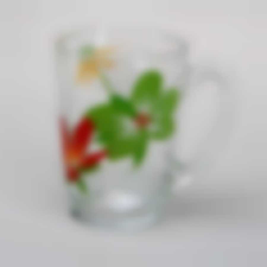 Кружка ЦВЕТЫ оранжевые 320 мл