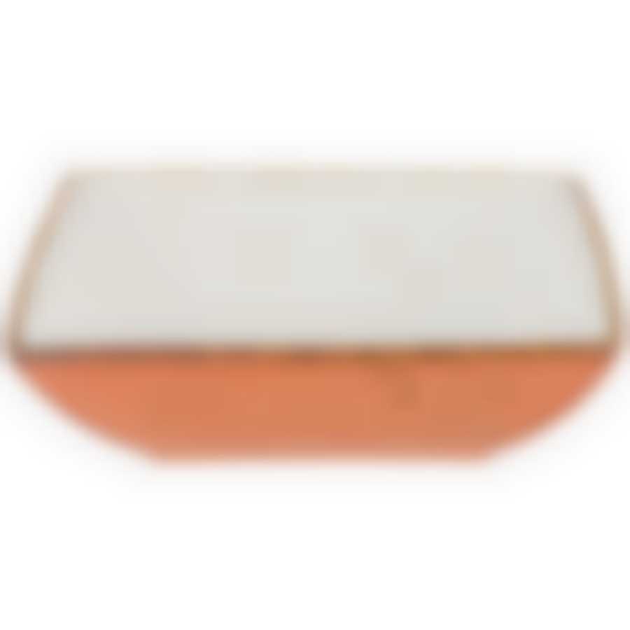 Тарелка десертная квадратная "NATURE" 17 см, цвет оранжевый