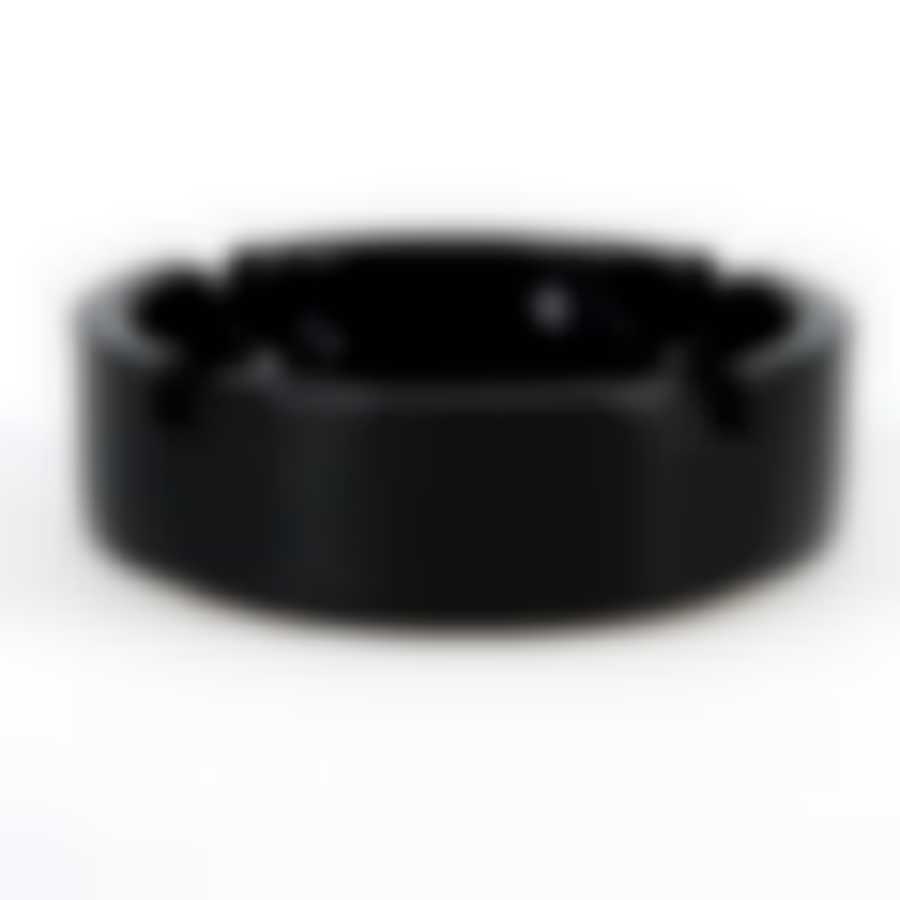 Пепельница круглая d=105 мм (черная)