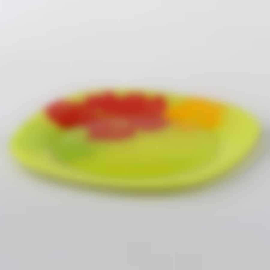 Тарелка обеденная КАРИН ГИБИСКУС ГРИН, диаметр 280 мм