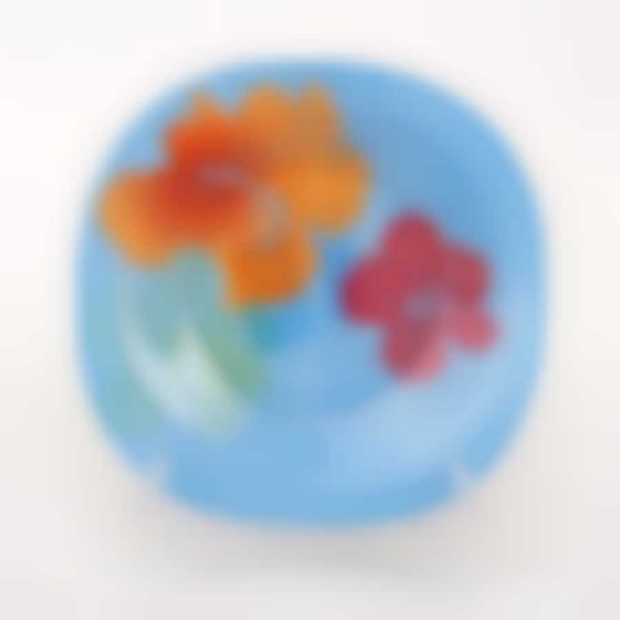 Тарелка столовая глубокая Luminarc Carine Hibiscus Blue, D=22 см