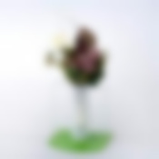 Декоративная композиция "белая роза", высота 21 см