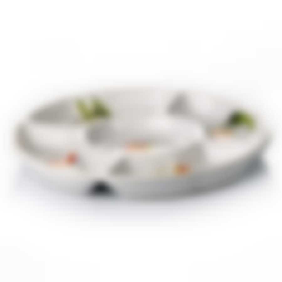 Менажница (5секций) "Нарцисс" d=24см. h=3см. (подарочная упаковка)