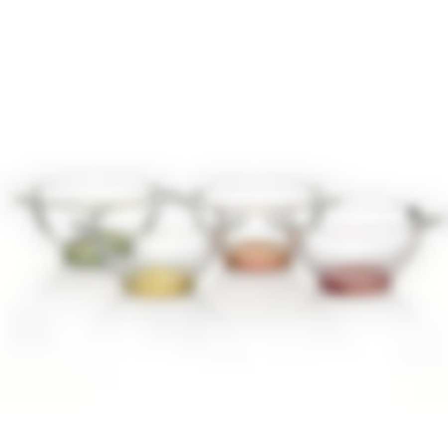 Набор супниц с цветным дном 4шт