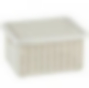 Коробка Idea "Вязание", цвет: белый ротанг, 1,5 л, с крышкой