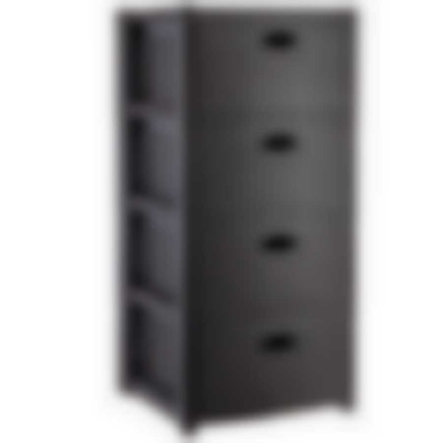 Комод Idea "Ротанг", цвет: коричневый ротанг, 4 секции