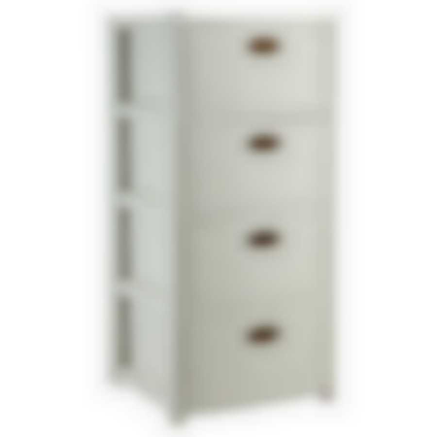 Комод Idea "Ротанг", цвет: белый ротанг,4 секции