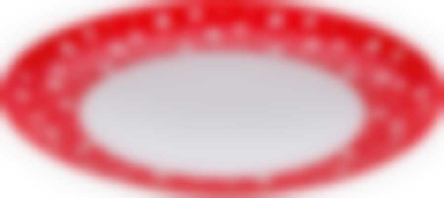 Тарелка Горошек 260 мм (бело-красн.)