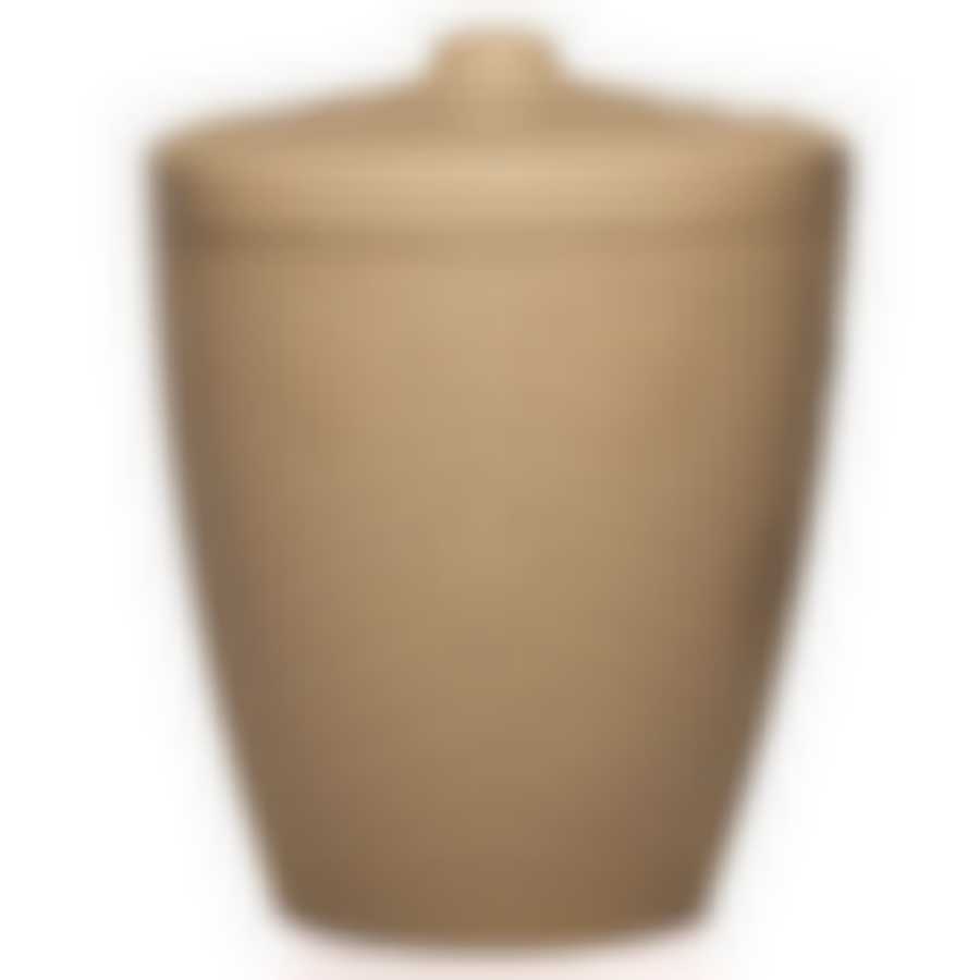 Бак с крышкой Плетенка 25 л (беж.)