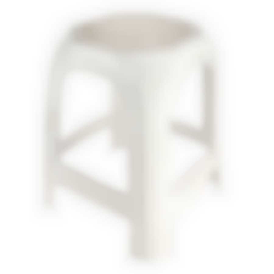 Табурет "Idea", цвет: белый ротанг, высота 46 см