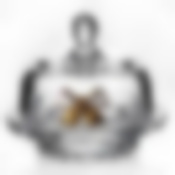 Икорница стеклянная с бантиком d=12,5 см