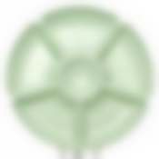 Менажница  6 секций, D=27,5 см (цвета в ассортименте)