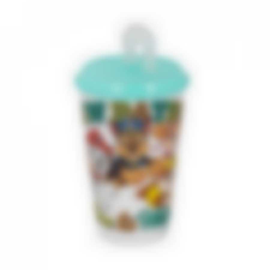 Стакан "Щенячий Патруль" (с крышкой и трубочкой) (уп.30) (цвет в ассортименте)