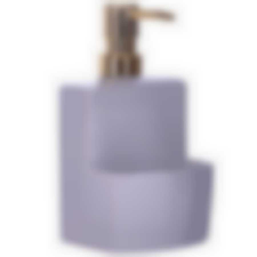 Дозатор для моющих средств с подставкой для губки 380мл.СЕРЫЙ