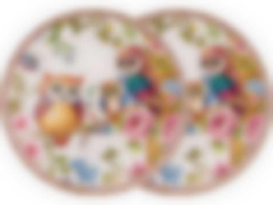 НАБОР ИЗ 2 ТАРЕЛОК ЗАКУСОЧНЫХ "OWLS FAMILY" 20,5 см