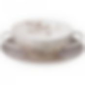 Бульонница с блюдцем LEFARD "БЕЛЫЙ ЦВЕТОК" 450 мл серая