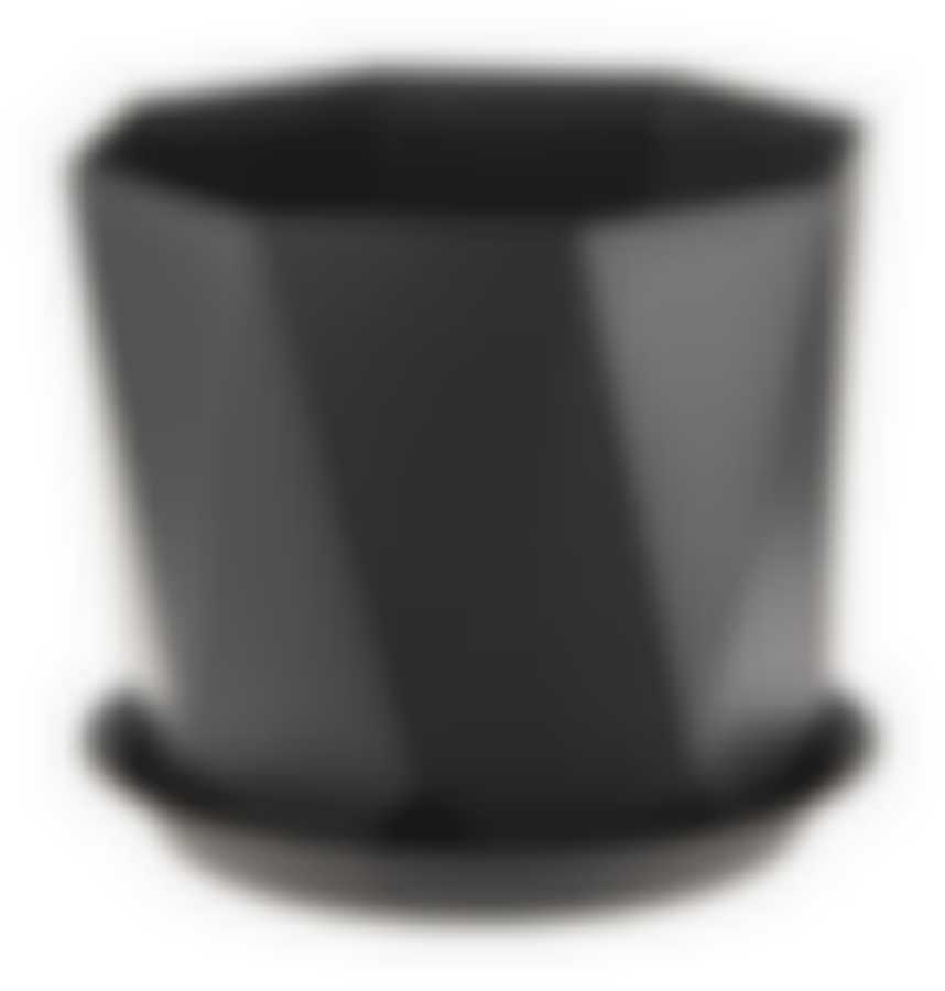Кашпо ПРИЗМА D=175 мм 2,6л с поддоном (графитовый)
