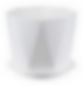 Кашпо ПРИЗМА D=175 мм 2,6л с поддоном (белый)