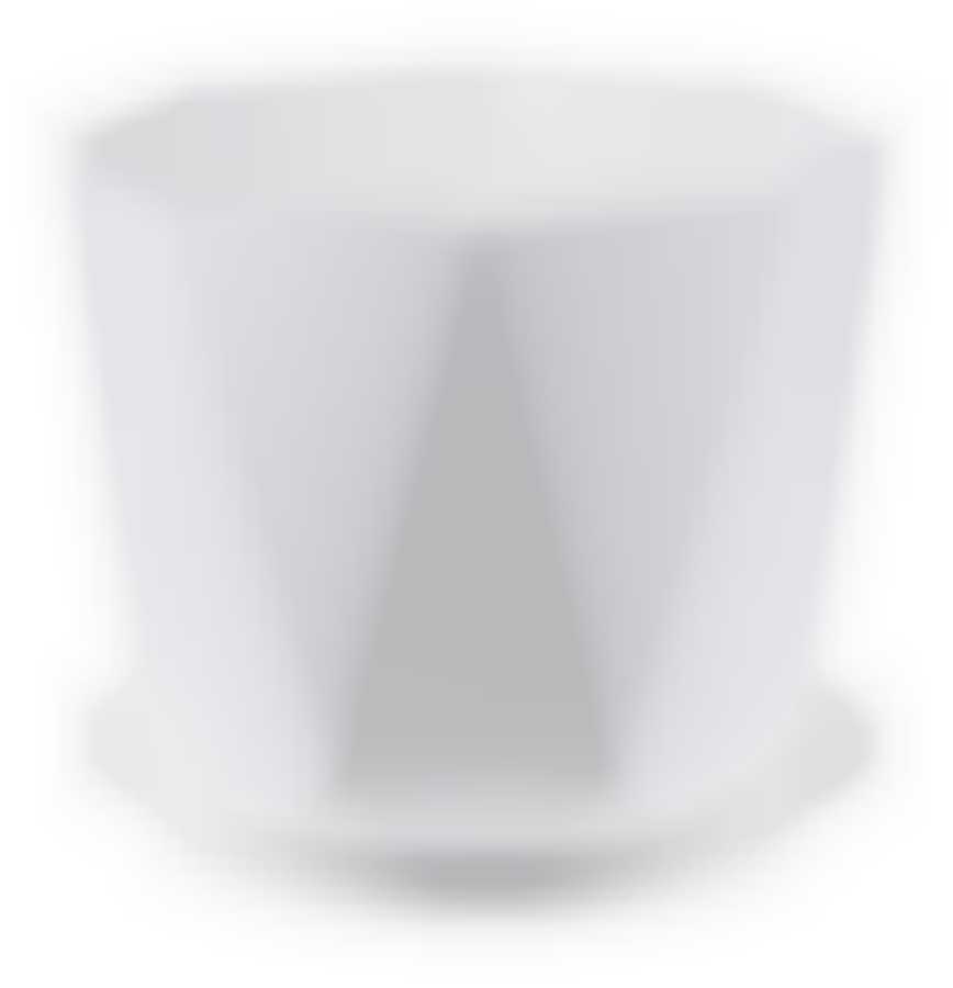 Кашпо ПРИЗМА D=175 мм 2,6л с поддоном (белый)