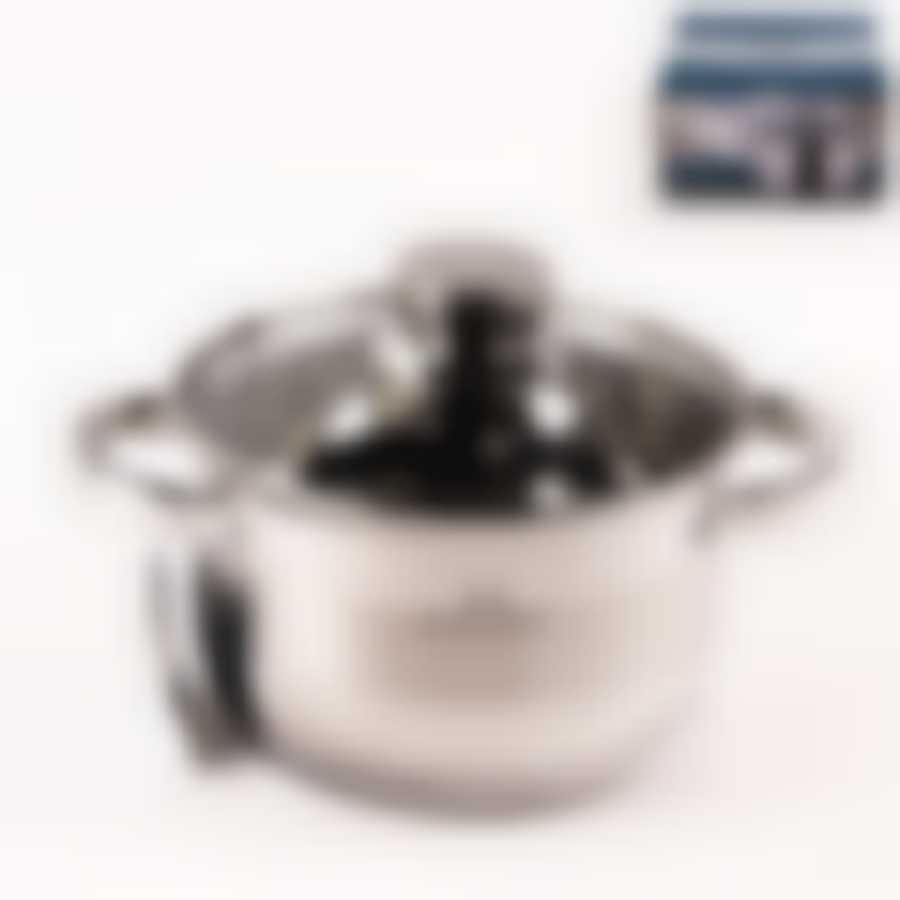 Кастрюля со стеклянной крышкой, 16см