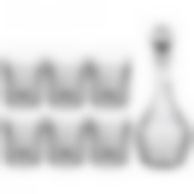 НАБОР ДЛЯ ВИСКИ "MUZA CRYSTAL" 7ПР.: ШТОФ + 6 СТАКАНОВ 950/300мл