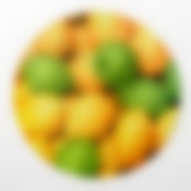 Разделочная доска, стеклянная круглая, диаметр 27 см Лимон