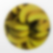 Разделочная доска, стеклянная круглая, диаметр 27 см БАНАН