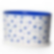 Кашпо овальное с поддоном Горошек 5 л (син. - бел.)