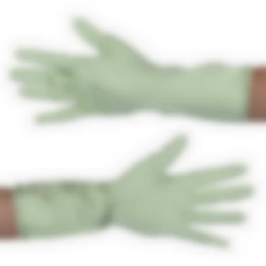 Перчатки латексные с хлопковым напылением, олива, р-р M