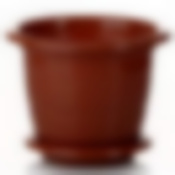 Горшок для цветов "Виола" с поддоном, объем 1 л (коричневый)