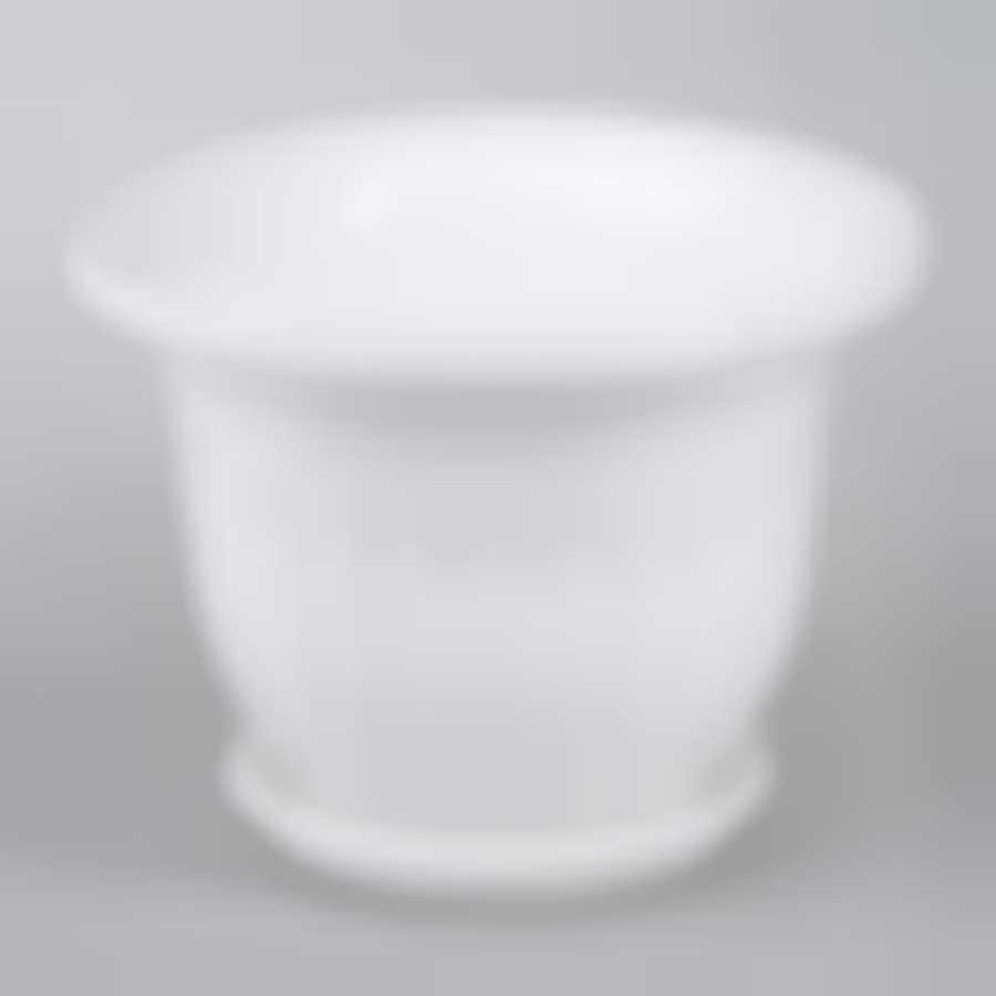 Горшок-кашпо с поддоном "Лозанна", объем 17 л (белый)