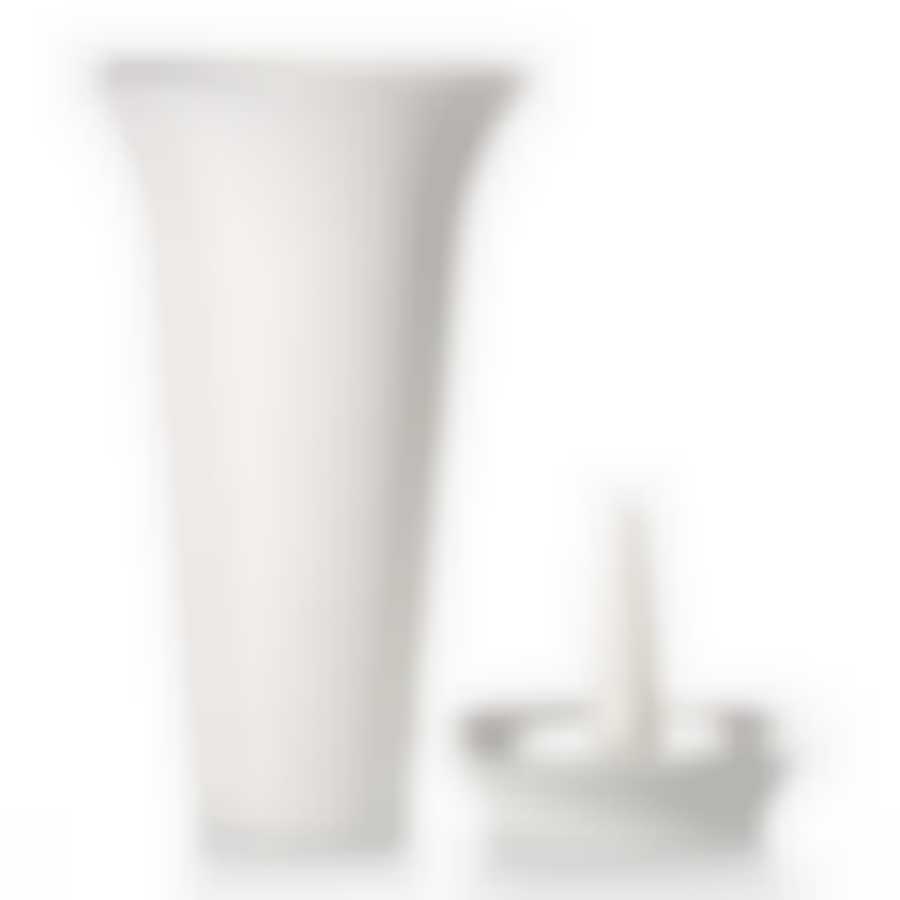 Ваза для цветов под срезку с колышком (белая)