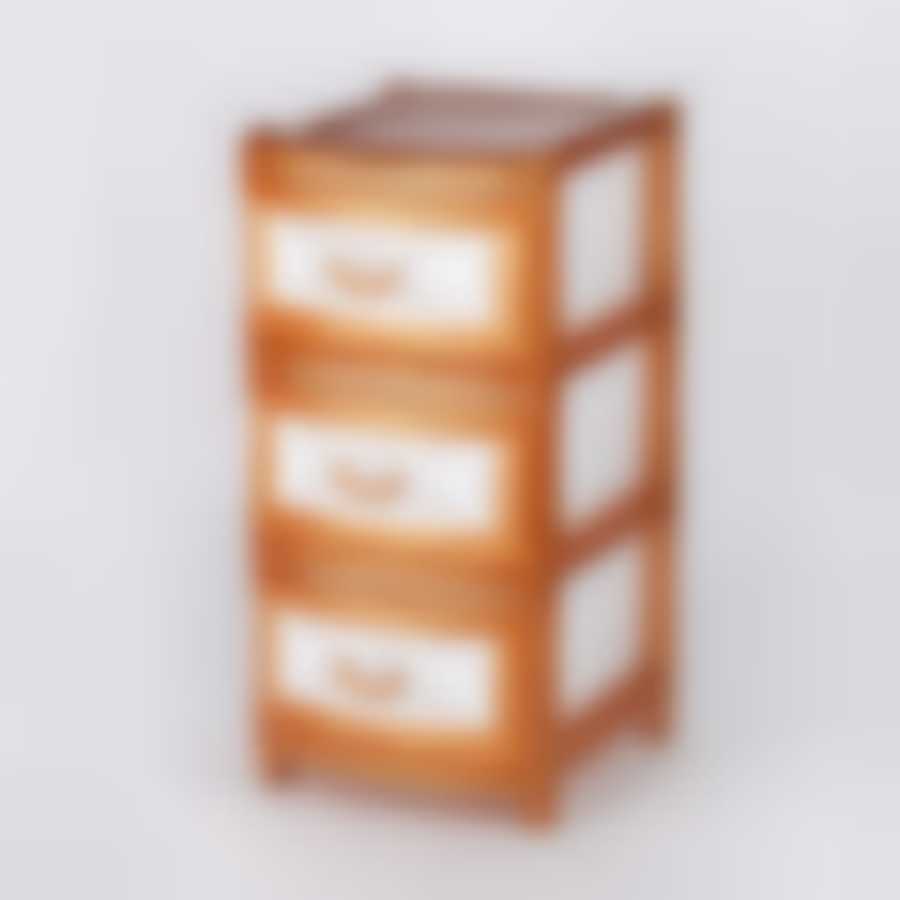 Комод 3-х секционный, 400*480*780 мм (золото)